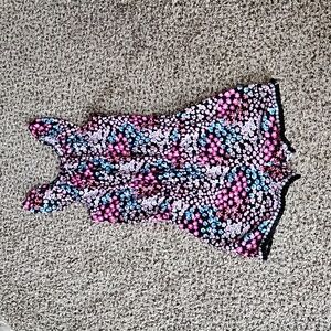 Girls flower print romper